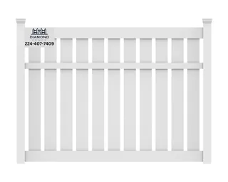 Vinyl style: Semi-Privacy Fence, 2 inch space