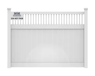 Vinyl style: Privacy Fence with Picket Top