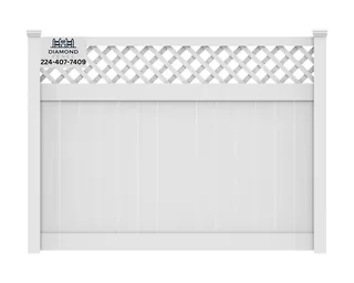Vinyl style: Privacy Fence with Lattice Top