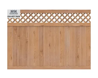 Wood style: Privacy Fence With Lattice Top